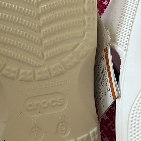 Crocs Classic White Slide Sandals - Picture 9 of 15